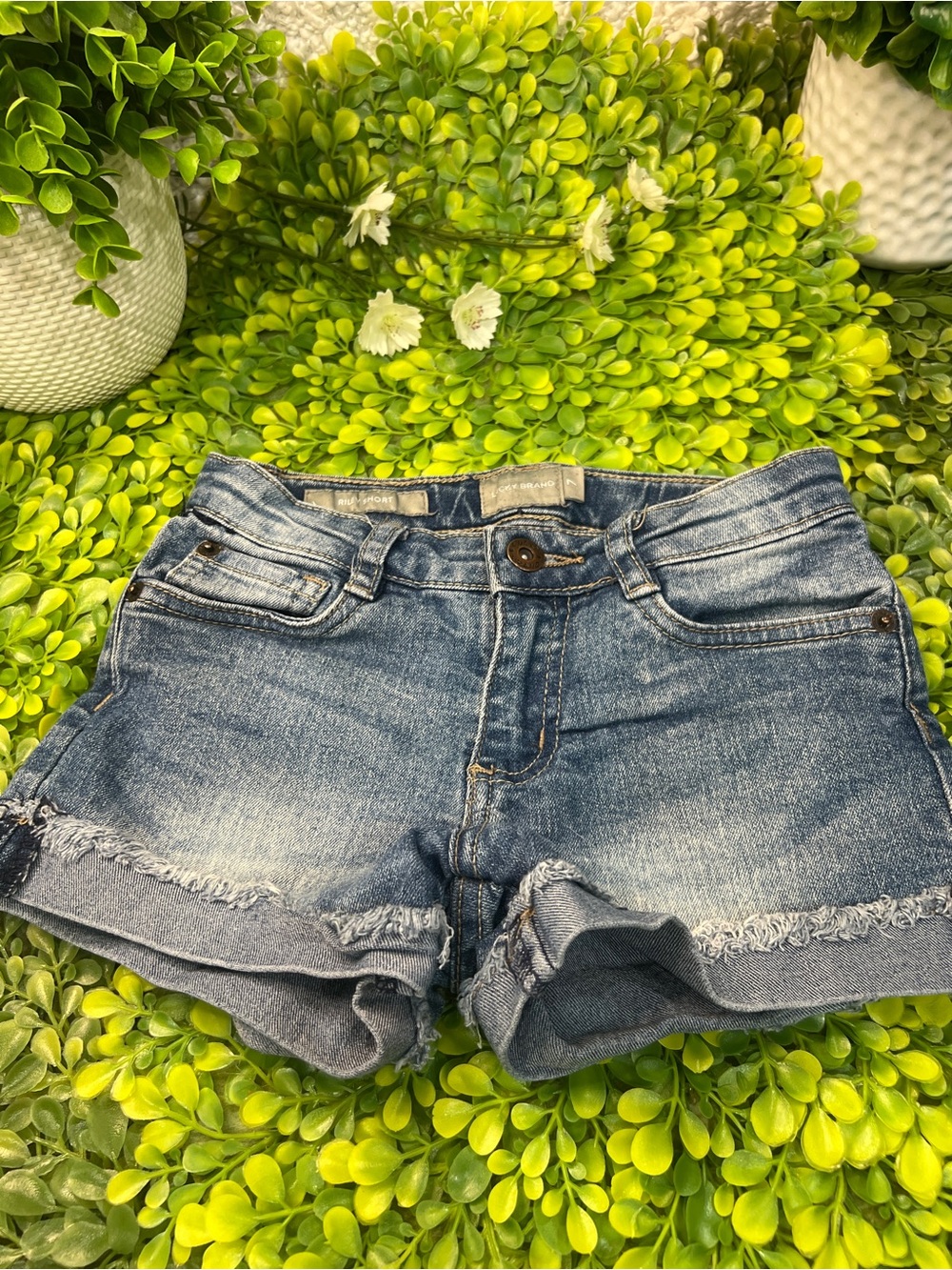 Lucky Brand Distressed Mid-Blue Denim Shorts